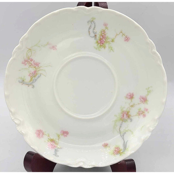 Antique Set of 4 - MINT! Haviland Limoges Schleiger Pattern ~6" Saucers - Picture 6 of 9